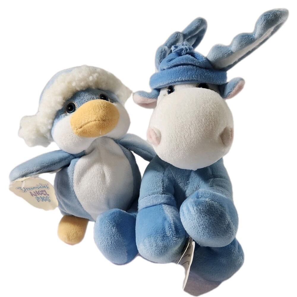 Vintage 1999 Dreamsicles Angel Northern Lights Plush Set Squeak & Loverboy